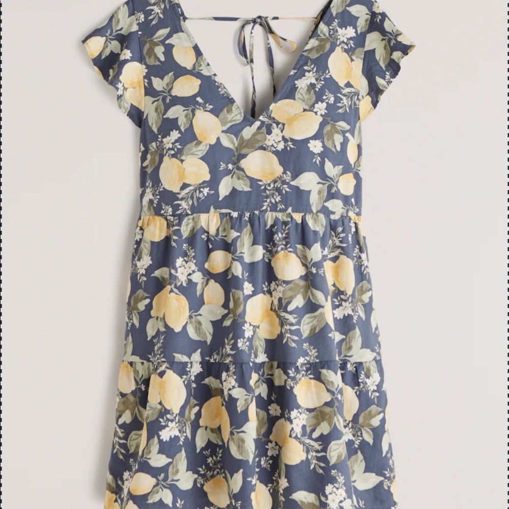 Abercrombie linen blend trapeze dress